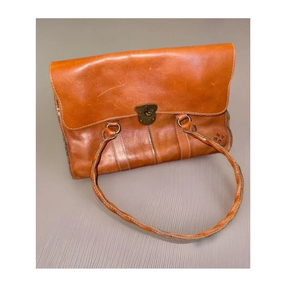Patricia Nash Vienna Satchel Tan Distressed Vintage Leather Large NWT
